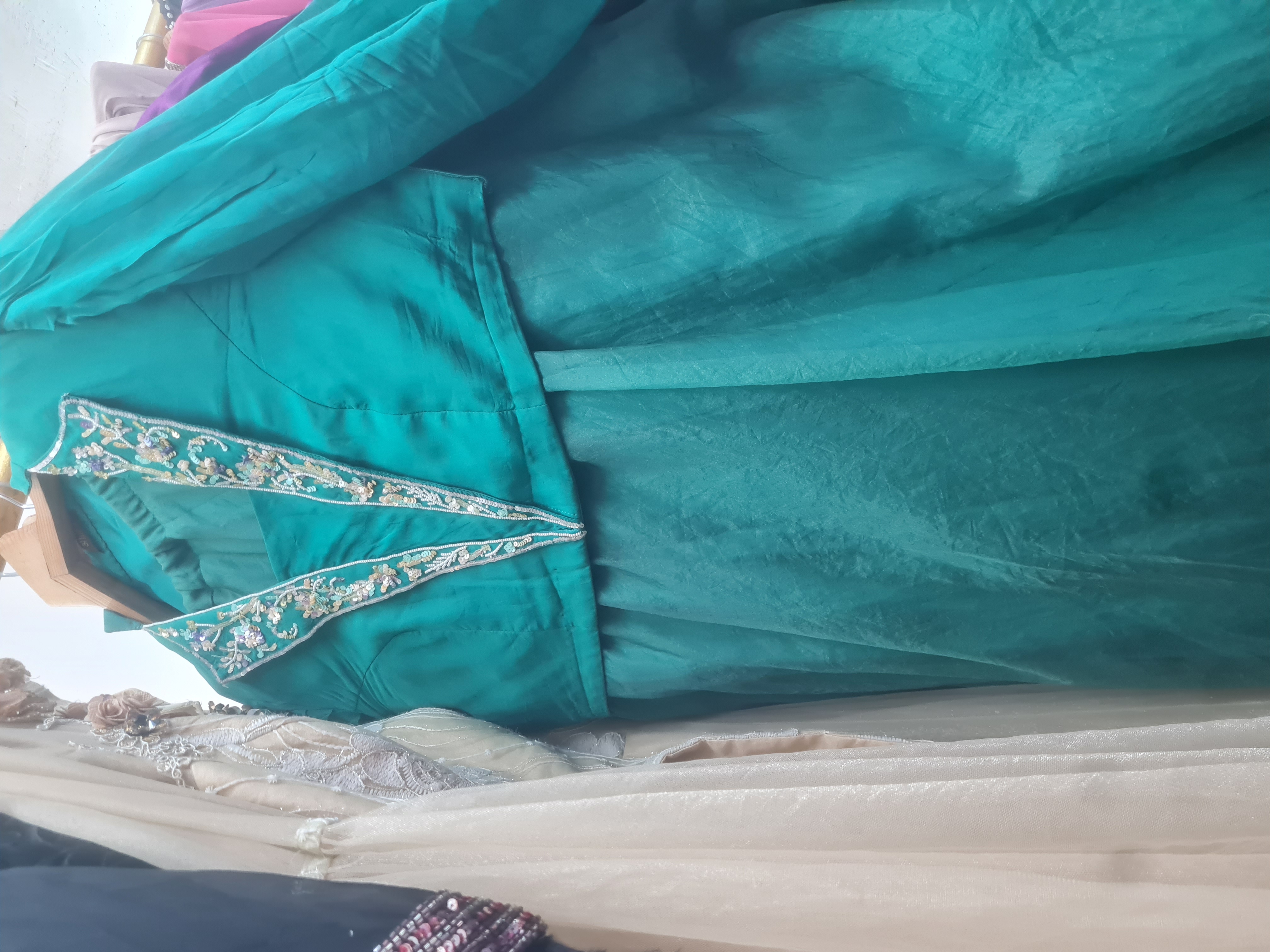 PEACOCK BLUE COLLOR LEHENGA CHOLI