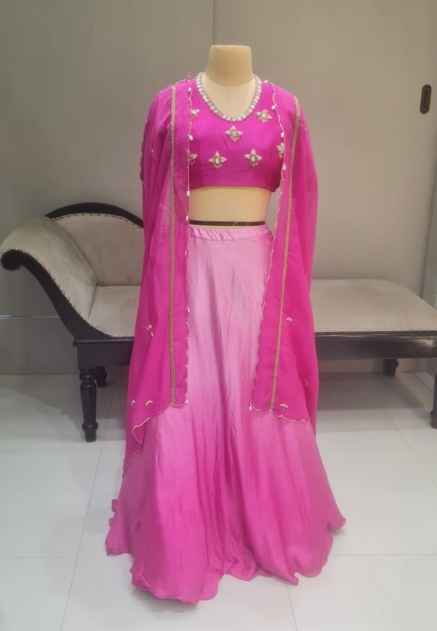 PINK OMBRE LEHENA CHOLI