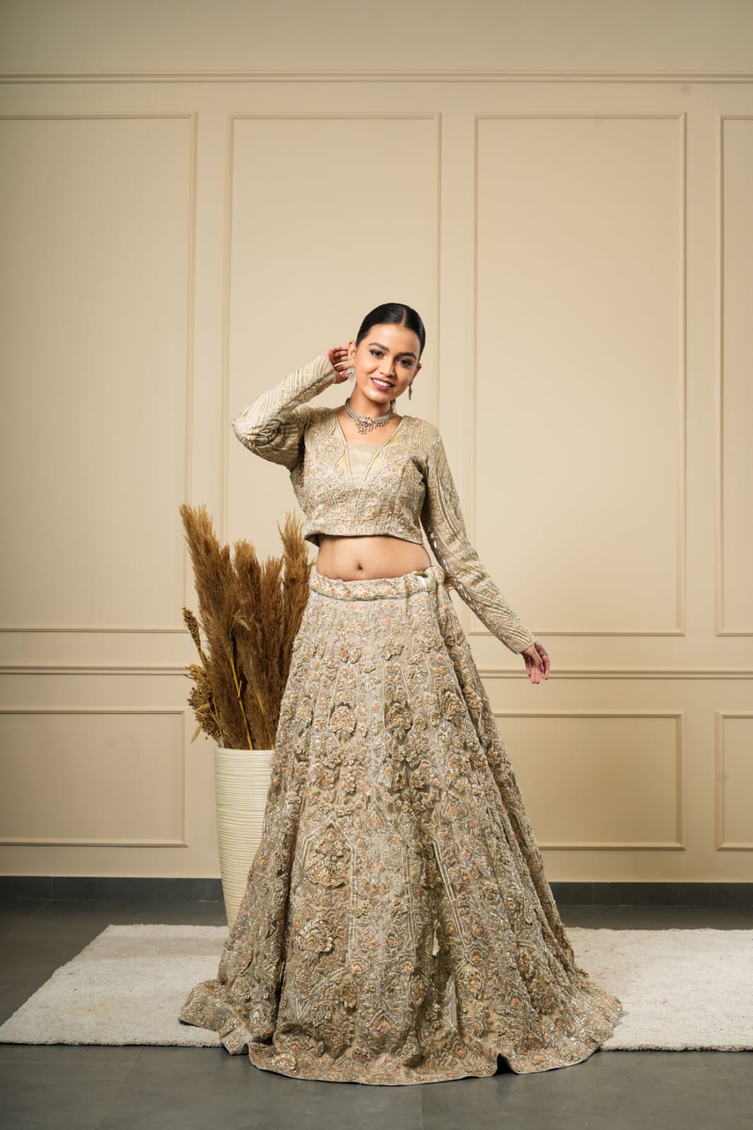 IVORY CUTWORK NEW LEHENGA