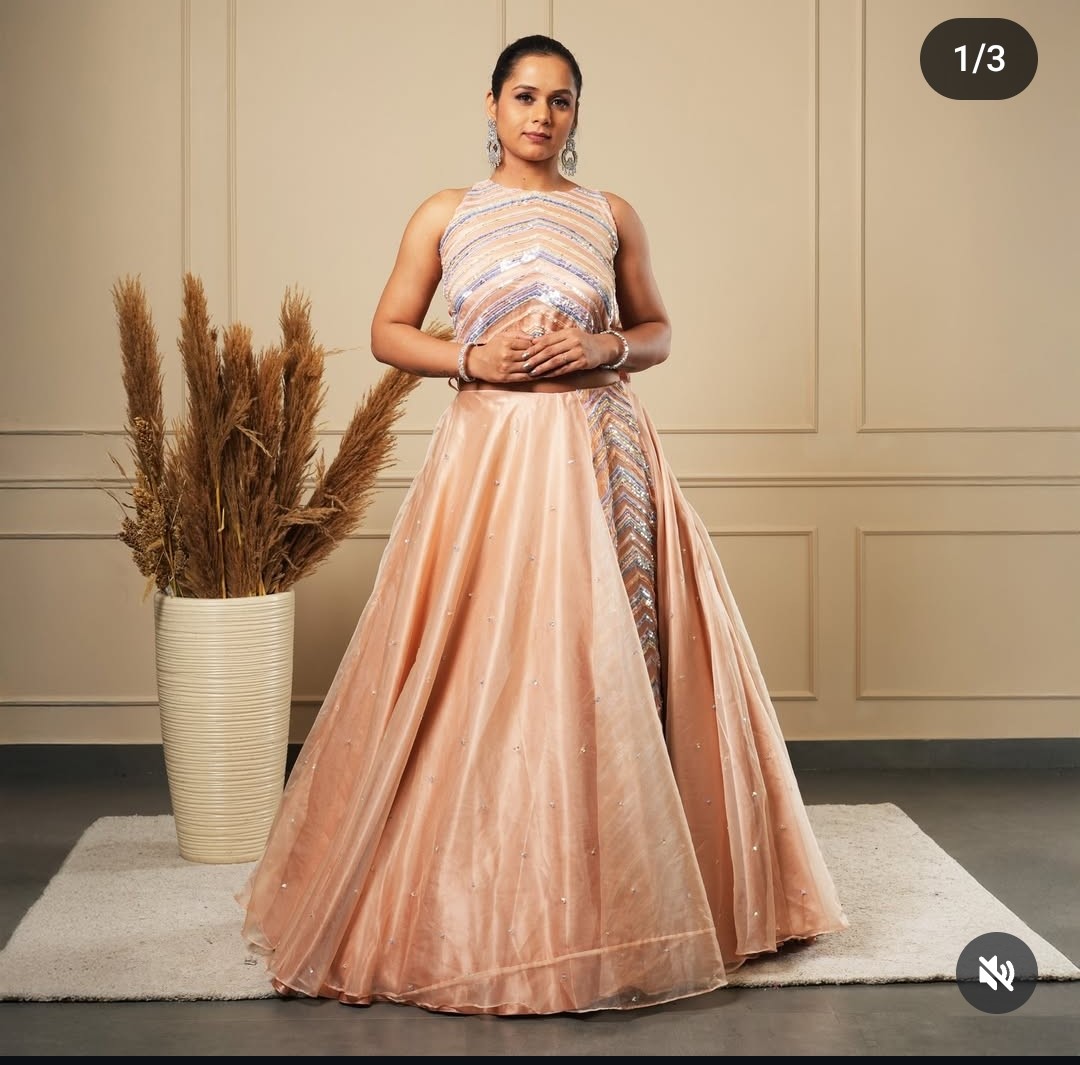 PEACH SINGAL KALI LEHENGA CHOLI