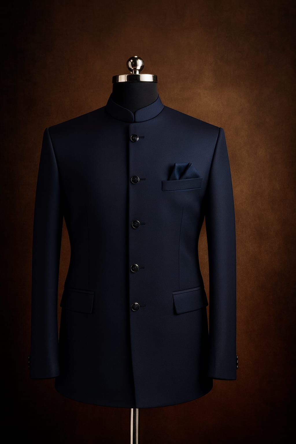  NAVY BLUE PLAIN JODHPURI SET