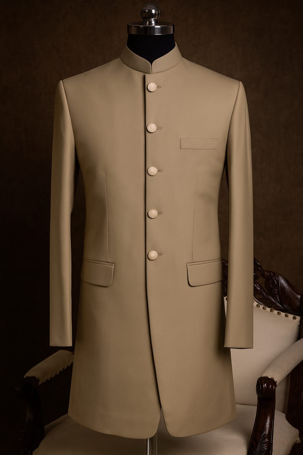 NUDE PLAIN JODHPURI SET