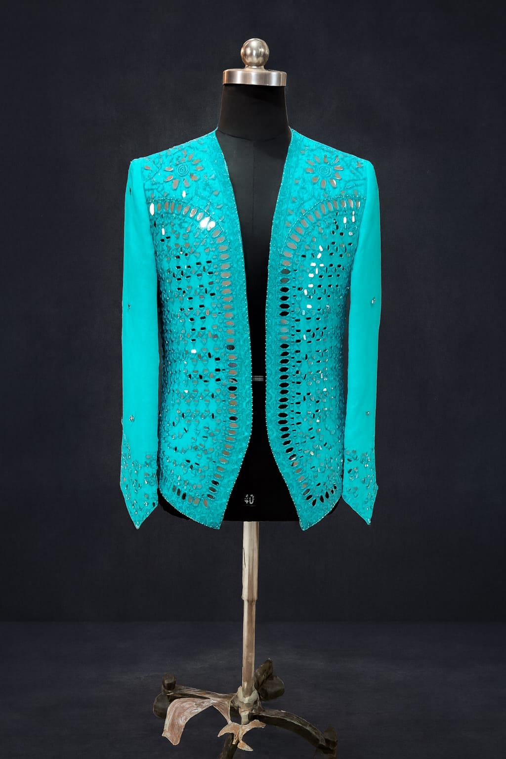 SKY BLUE MIRROR JODHPURI SET