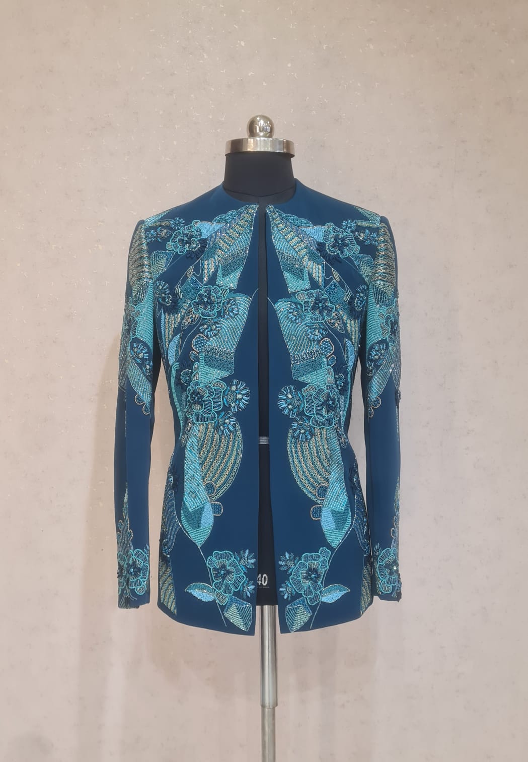  PEACOCK BLUE HEAVY WORK JACKET SET